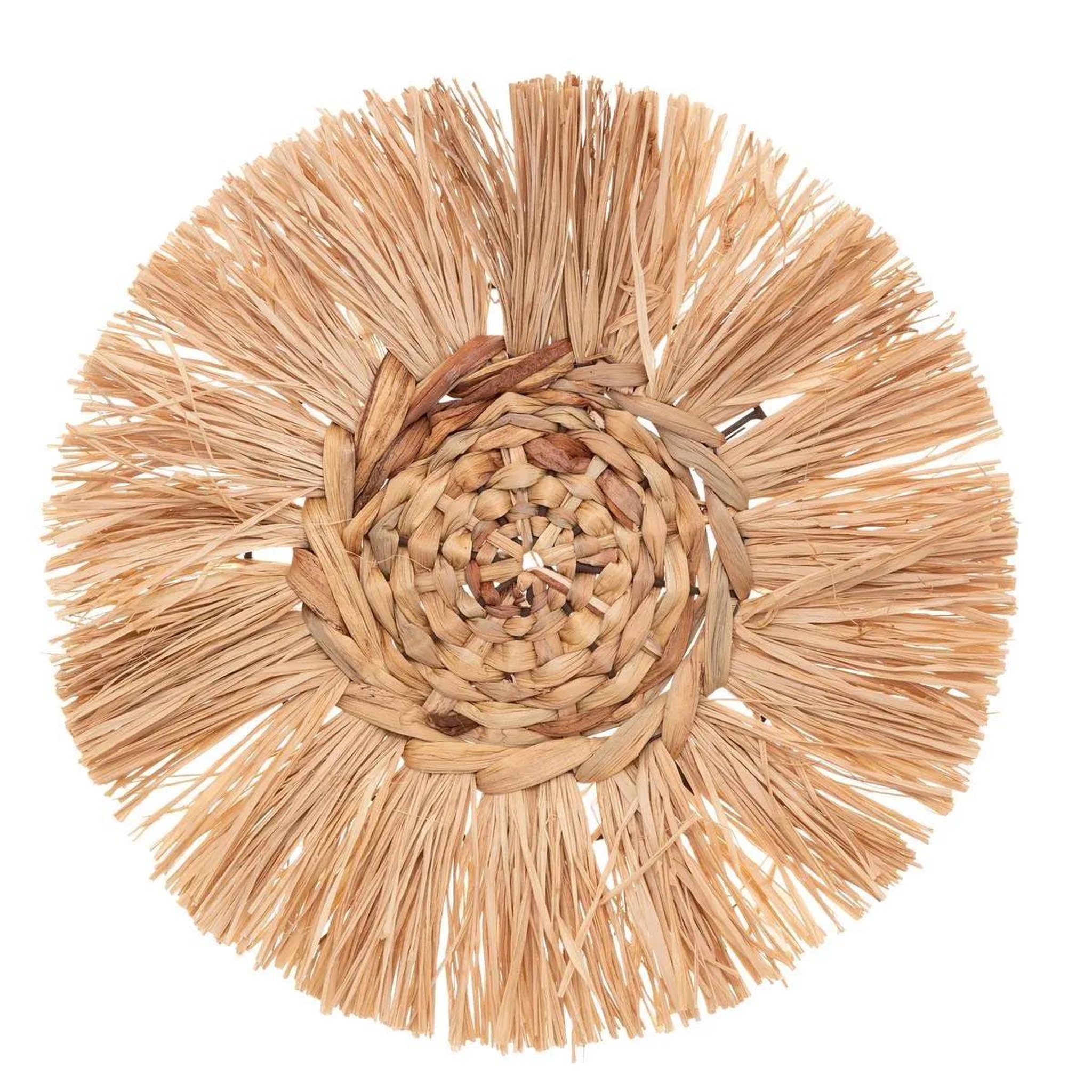 Voir la diapositive 2 : ATMOSPHERA Lot de 3 décorations murales  raphia  35cm naturel