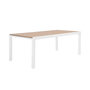 Voir la diapositive 2 : SWEEEK Table de jardin extensible aluminium + 10 assises blanc - Elora / Amara