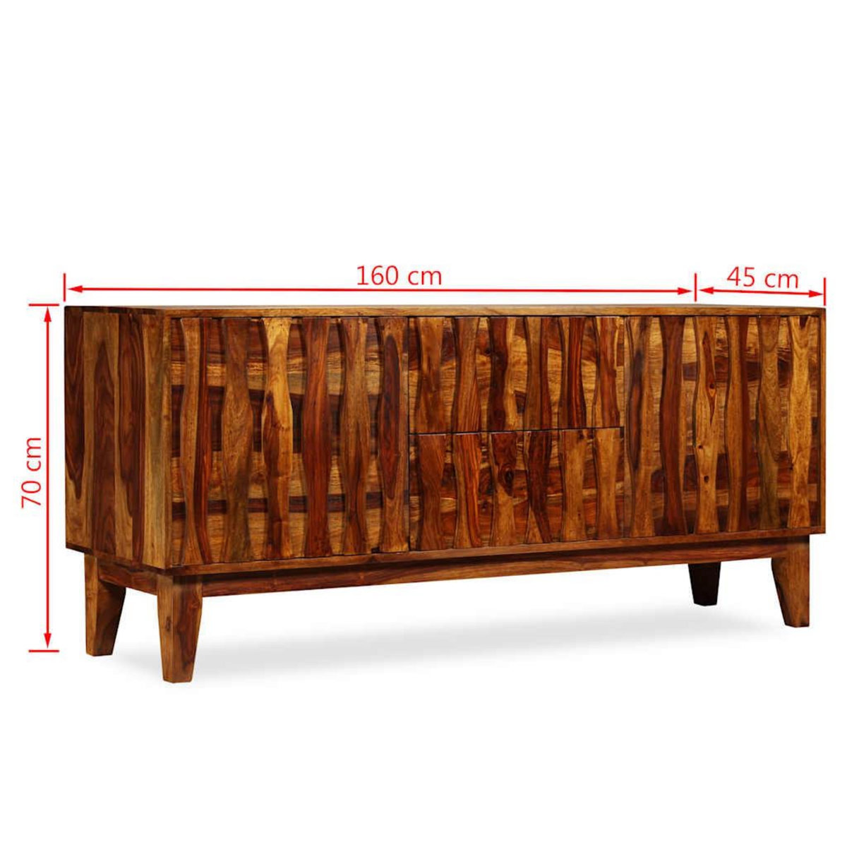 VIDAXL Buffet Bois massif 160x45x70 cm