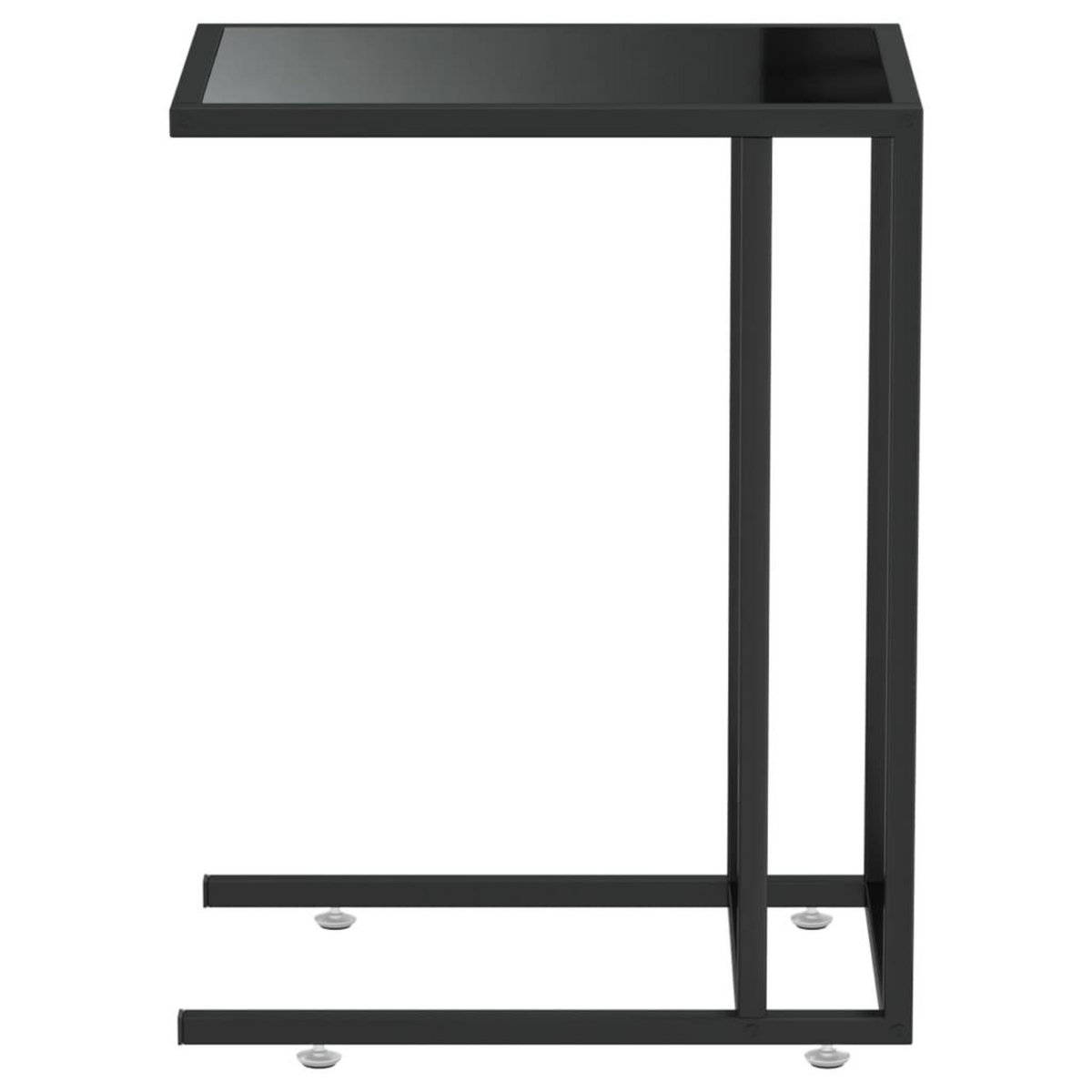 VIDAXL Table d'appoint pour ordinateur Noir 50x35x65 cm Verre trempe
