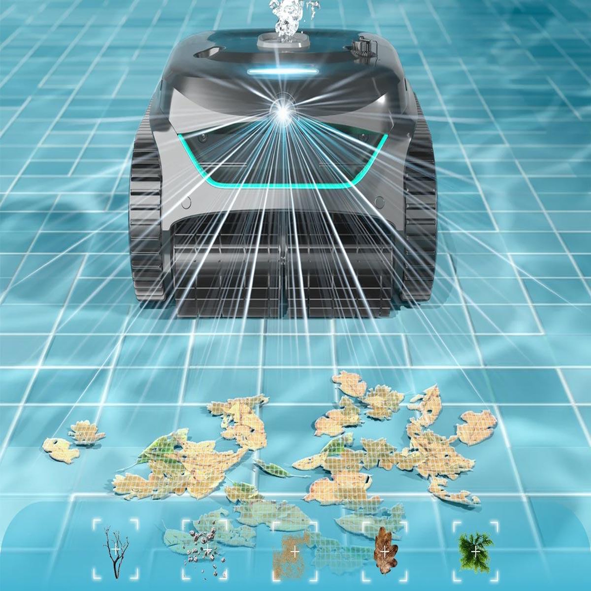 Voir la diapositive 3 : WYBOT Robot de piscine sans fil C2 Vision - Wybot