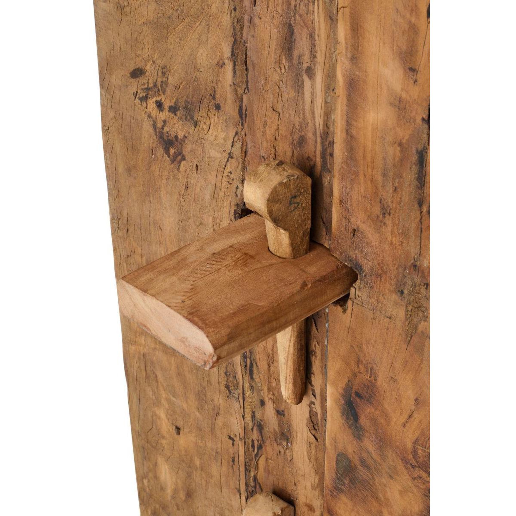 Voir la diapositive 5 : J-LINE Étagère 4 niveaux en bois  hugo  160cm naturel