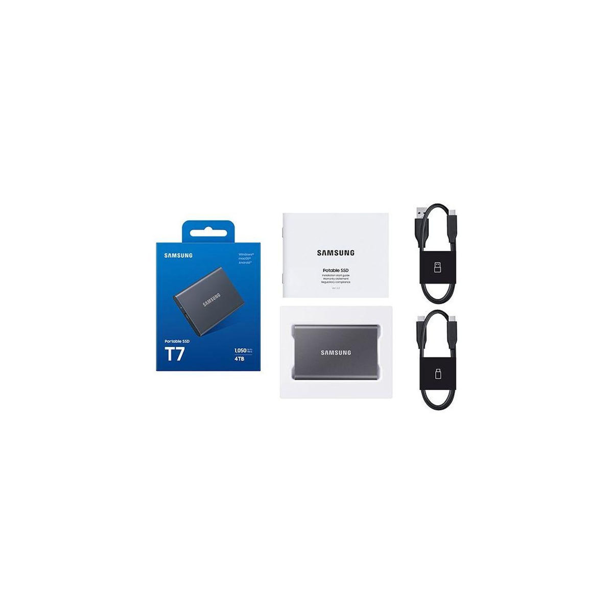 Samsung Disque dur SSD externe 4To T7 gris