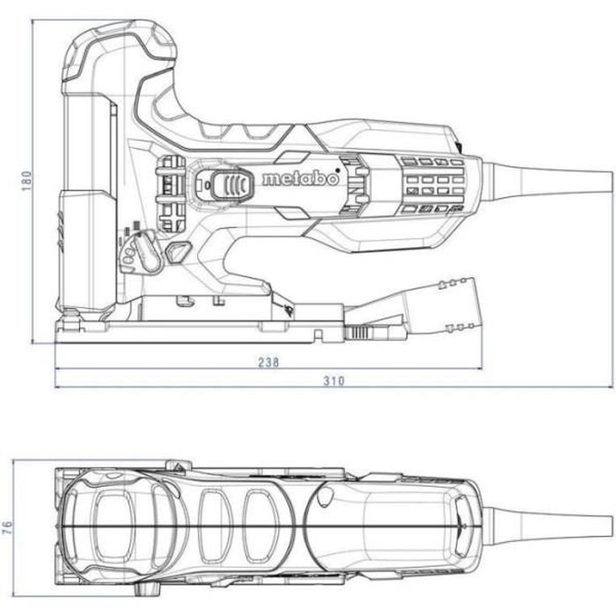 Voir la diapositive 3 : METABO Scie sauteuse METABO STE 100 Quick - 20 lames - Vert - 710W - Bois