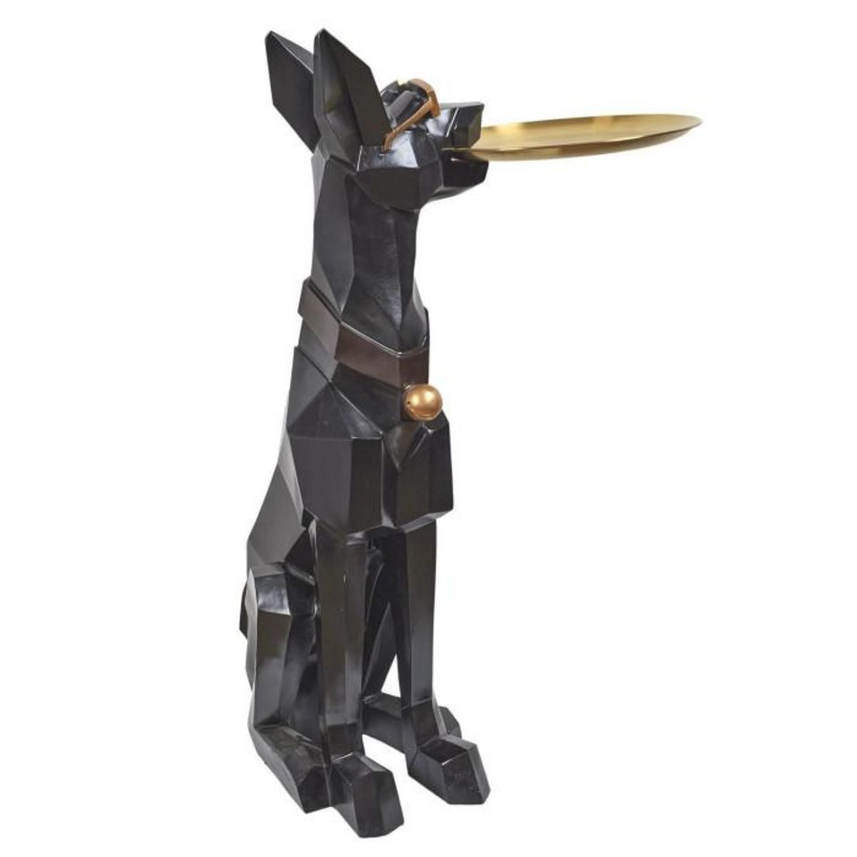 Paris Prix Vide-Poche Statue  Chien  73cm Noir