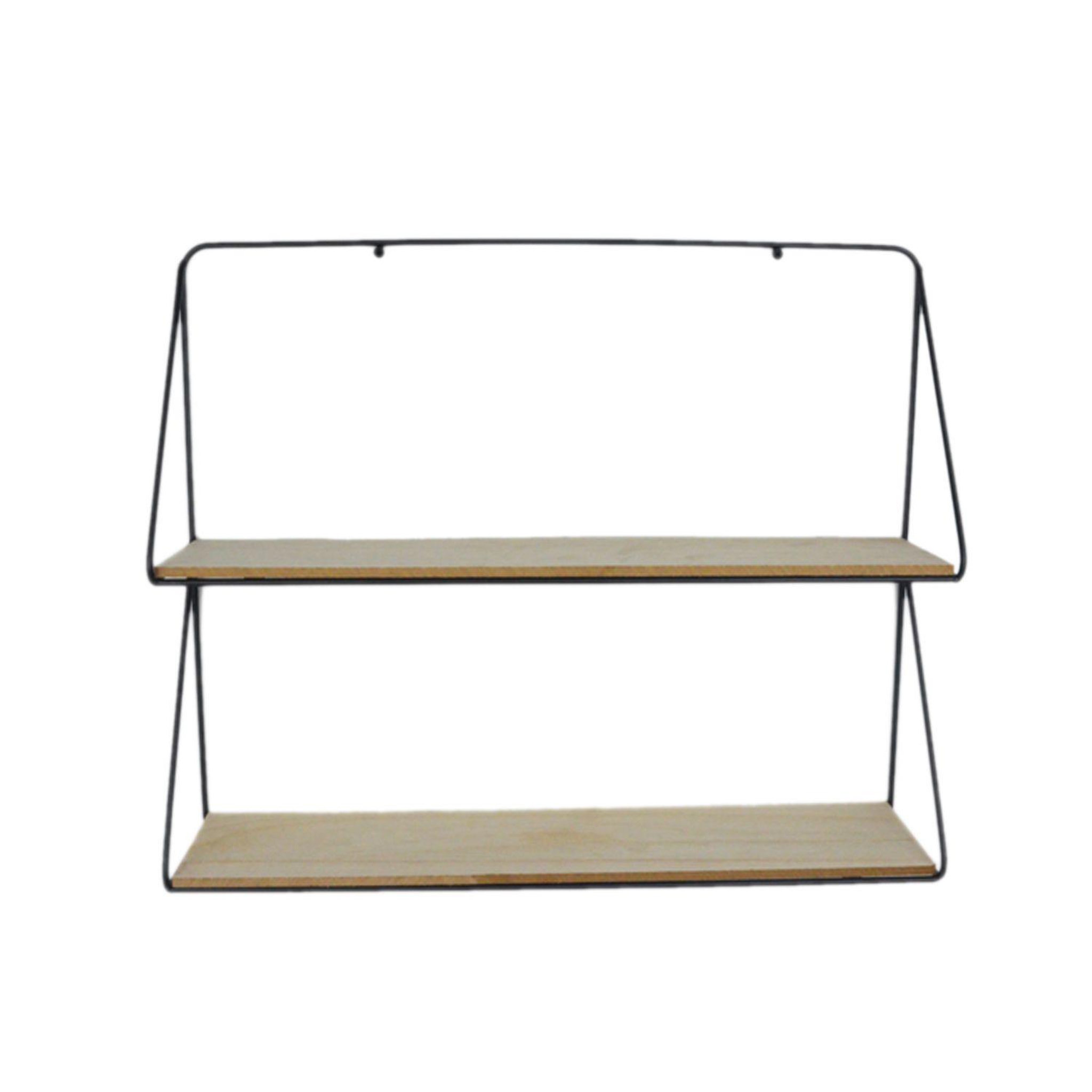 The Home Deco Factory Etagère murale double ronde - Noir
