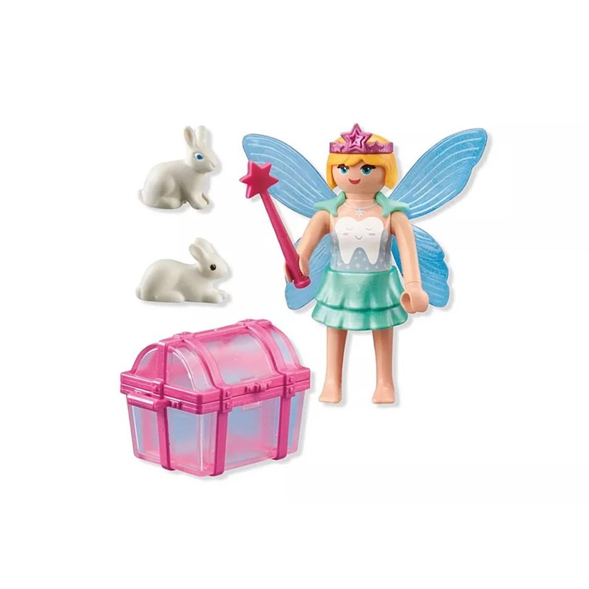 Voir la diapositive 3 : PLAYMOBIL Special Plus Fée avec coffre à dents de lait et deux lapins