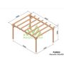 Voir la diapositive 2 : JARDIDECO Pergola en bois lamellé-collé Marseille 500 x 400 cm - Maderland