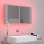 Voir la diapositive 4 : VIDAXL Armoire de salle de bain à miroir LED Gris béton Acrylique