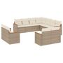 Voir la diapositive 2 : VIDAXL Salon de jardin 11 pcs avec coussins beige resine tressee