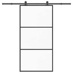 VIDAXL Porte coulissante et quincaillerie ESG verre et aluminium