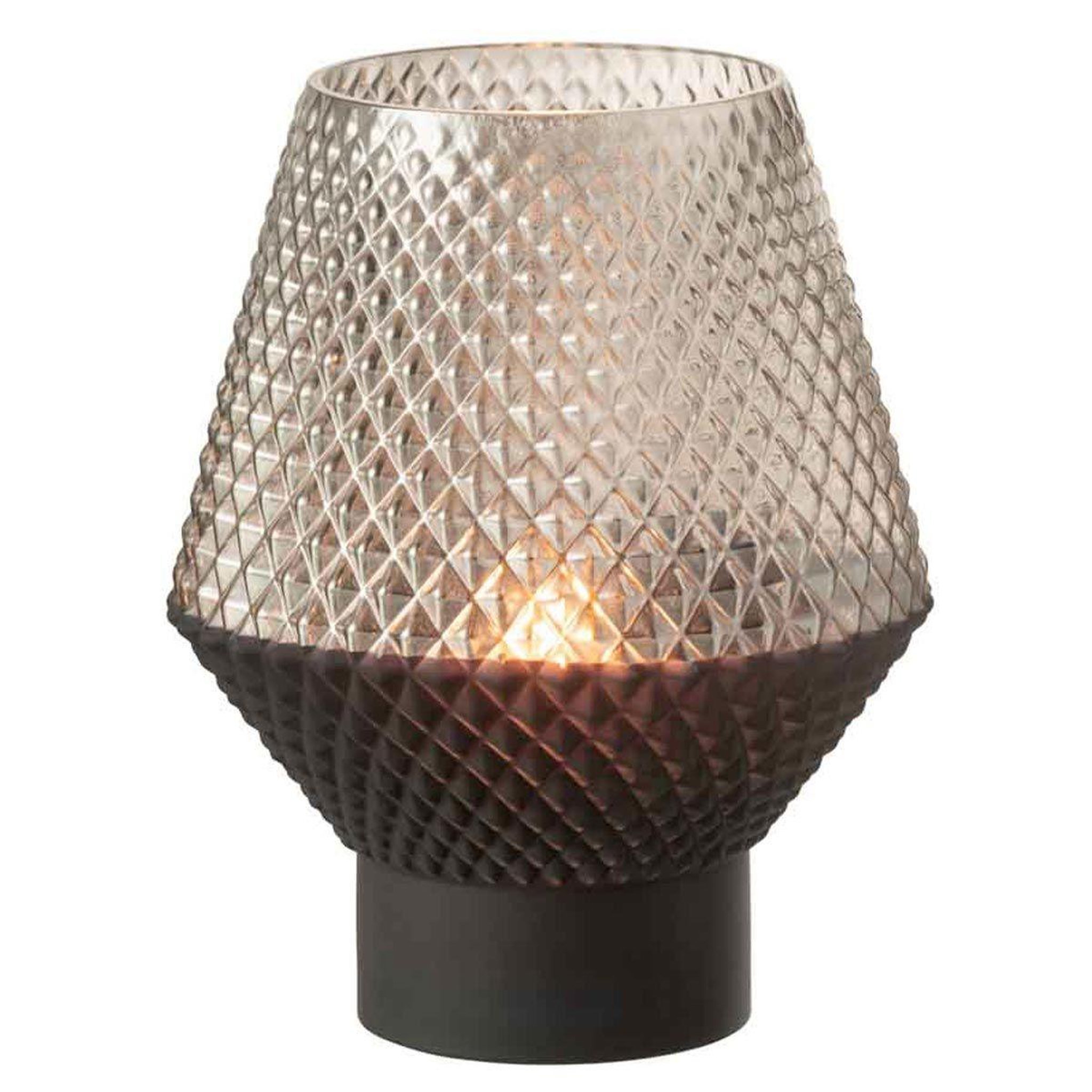 Voir la diapositive 2 : J-LINE Vase design en verre  vuoto  22cm gris