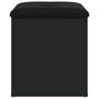 Voir la diapositive 5 : VIDAXL Banc de rangement noir 42x42x45 cm bois d'ingenierie
