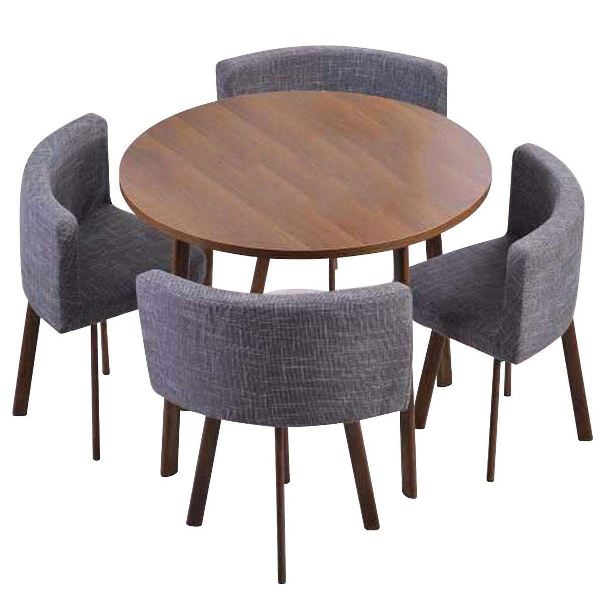 Paris Prix Table de Repas & 4 Chaises  Sia  90cm Naturel & Gris