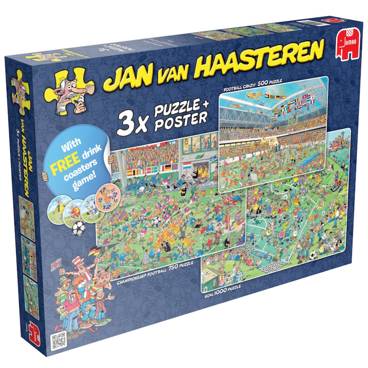 3 Puzzles et 3 posters foot Jan Van Haasteren