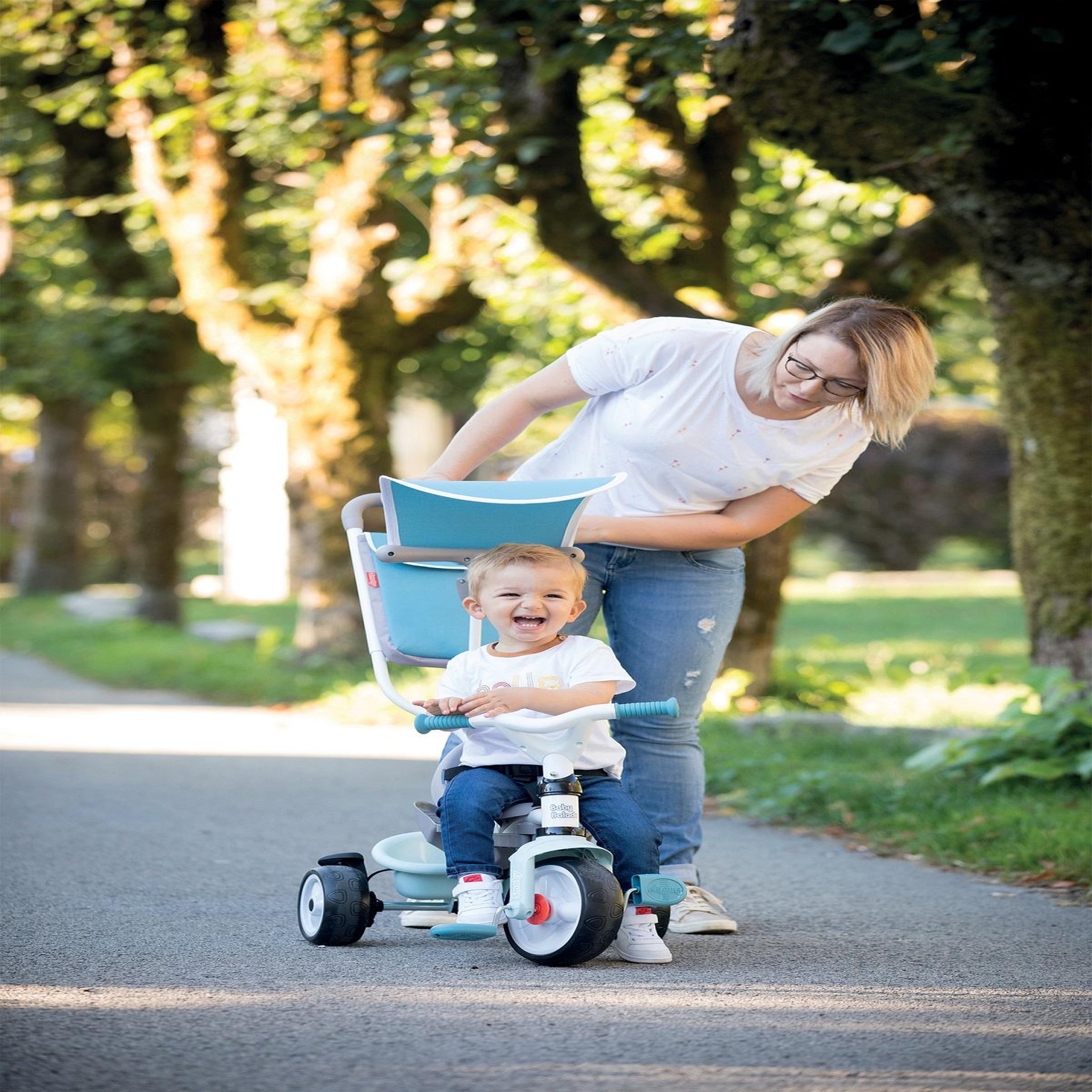 Voir la diapositive 8 : SMOBY Tricycle Baby balade plus bleu 