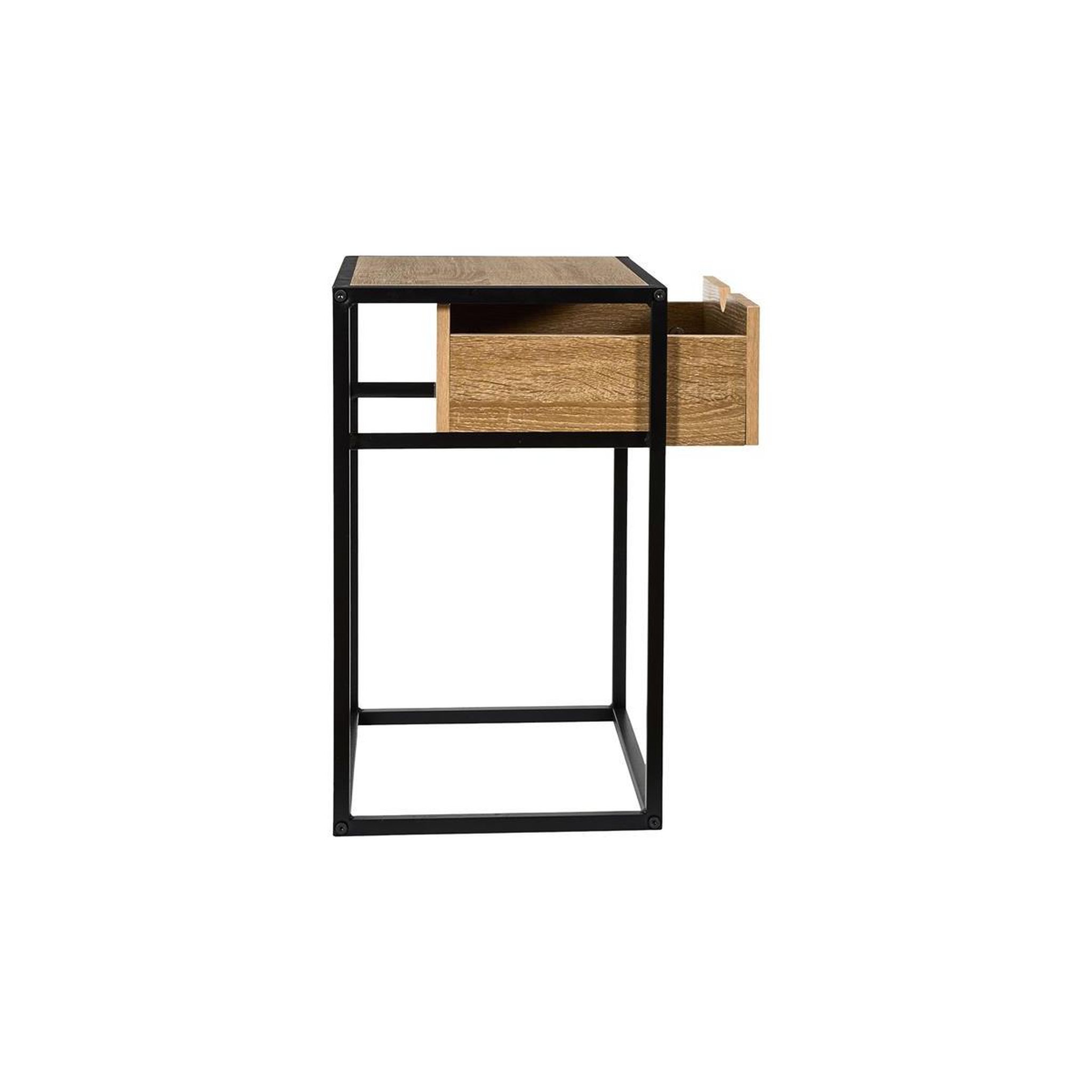 Voir la diapositive 5 : The Home Deco Factory Table de Chevet Avec Tiroir  Loka  50cm Marron