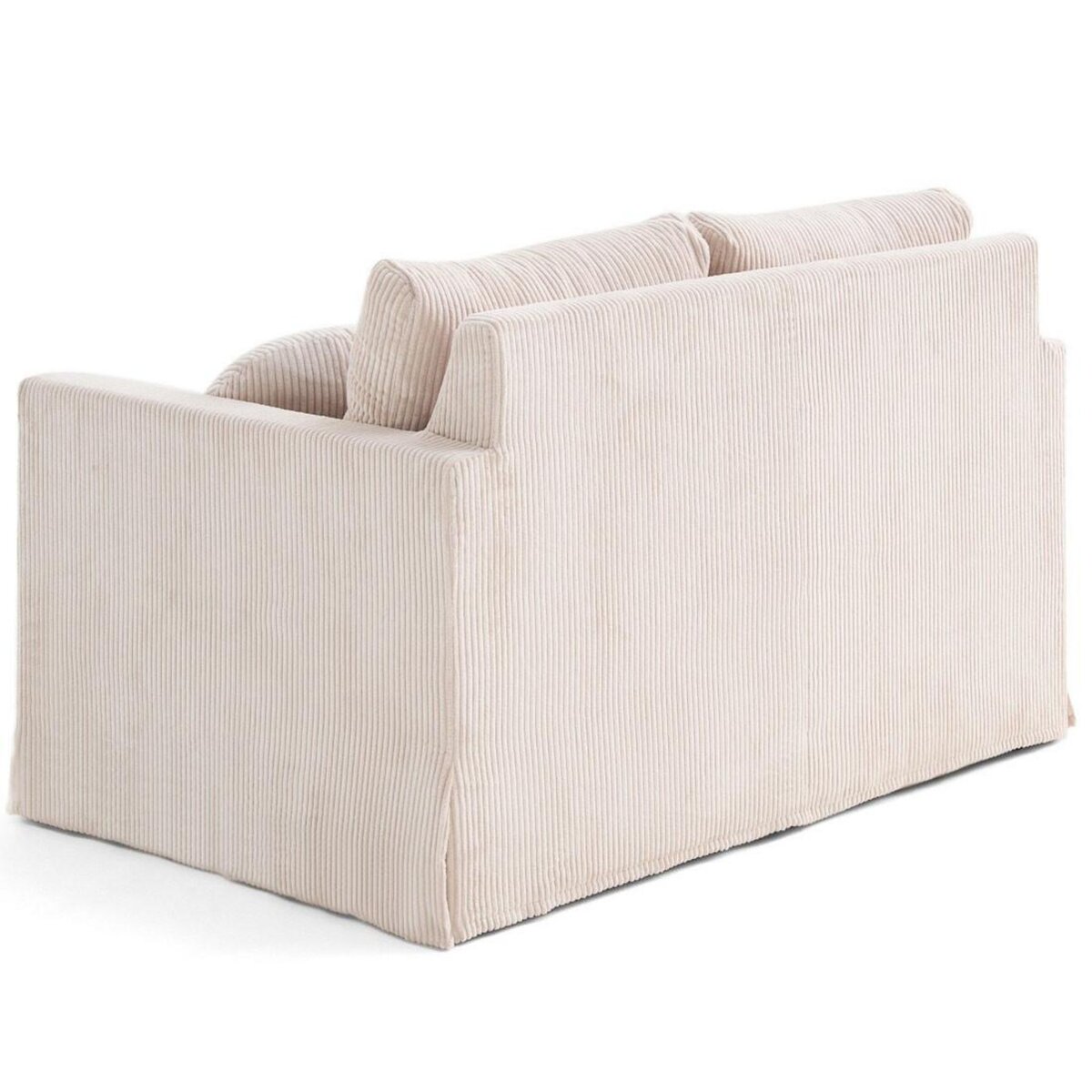 LISA DESIGN Serena - canapé droit déhoussable 2 places en velours côtelé