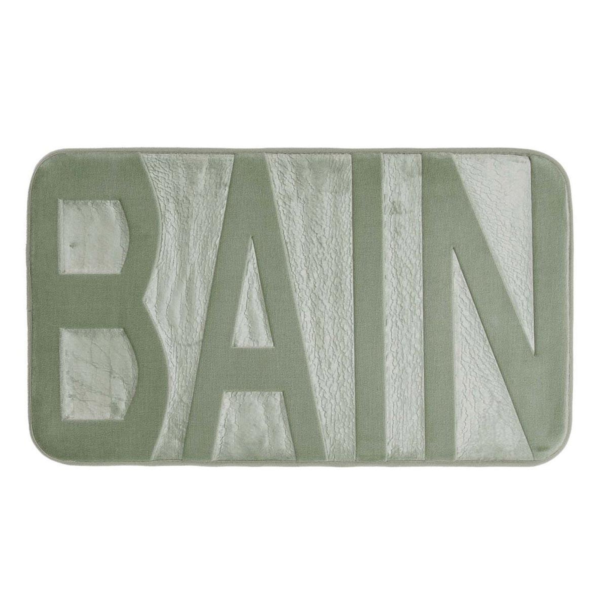 Douceur d'Intérieur Tapis de bain microfibre  relief  45x75cm sauge