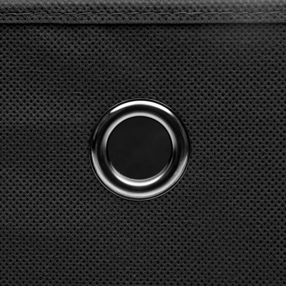 VIDAXL Boîtes de rangement avec couvercle 10 pcs Noir 32x32x32cm Tissu