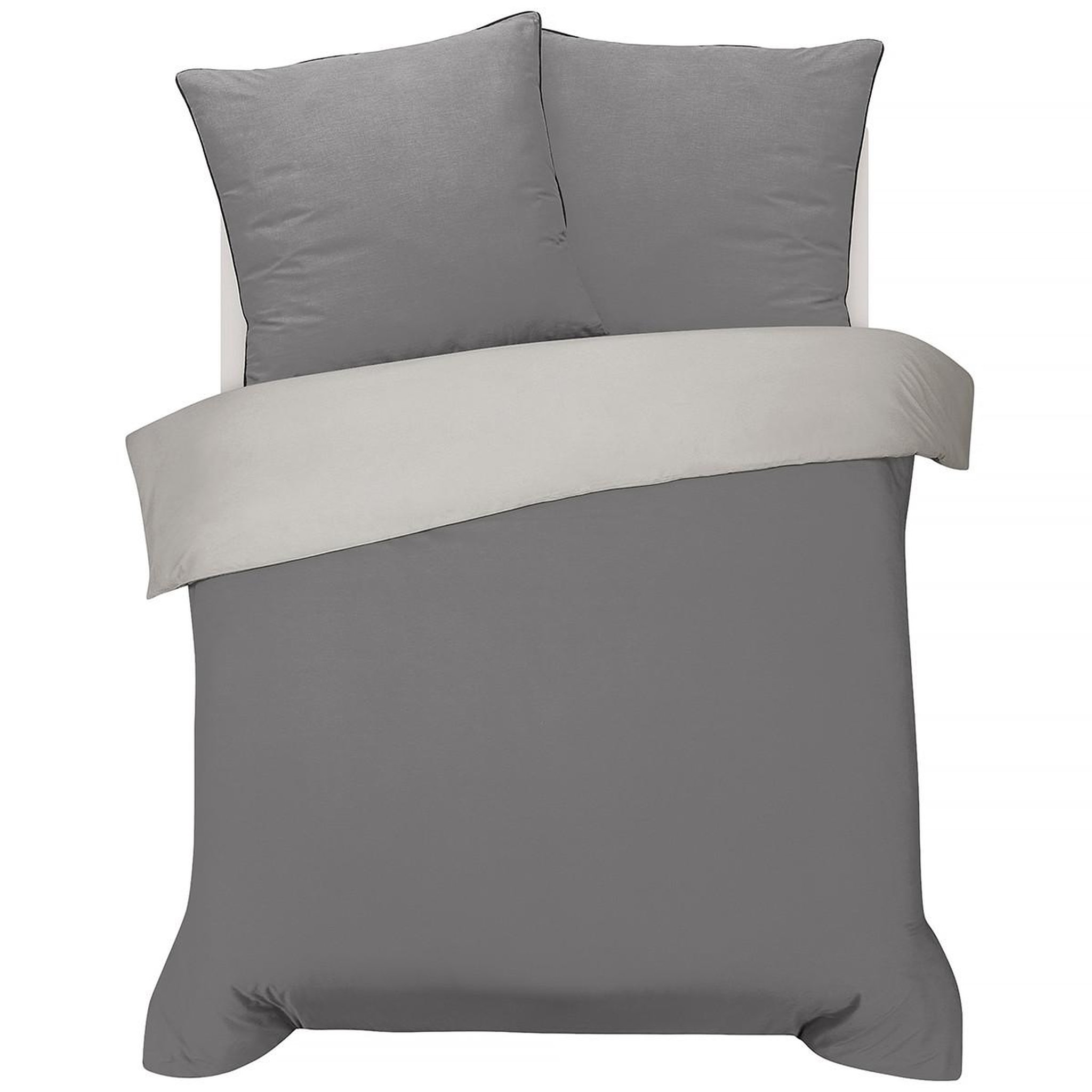 Voir la diapositive 2 : FUTURE HOME Parure de lit double bicolore