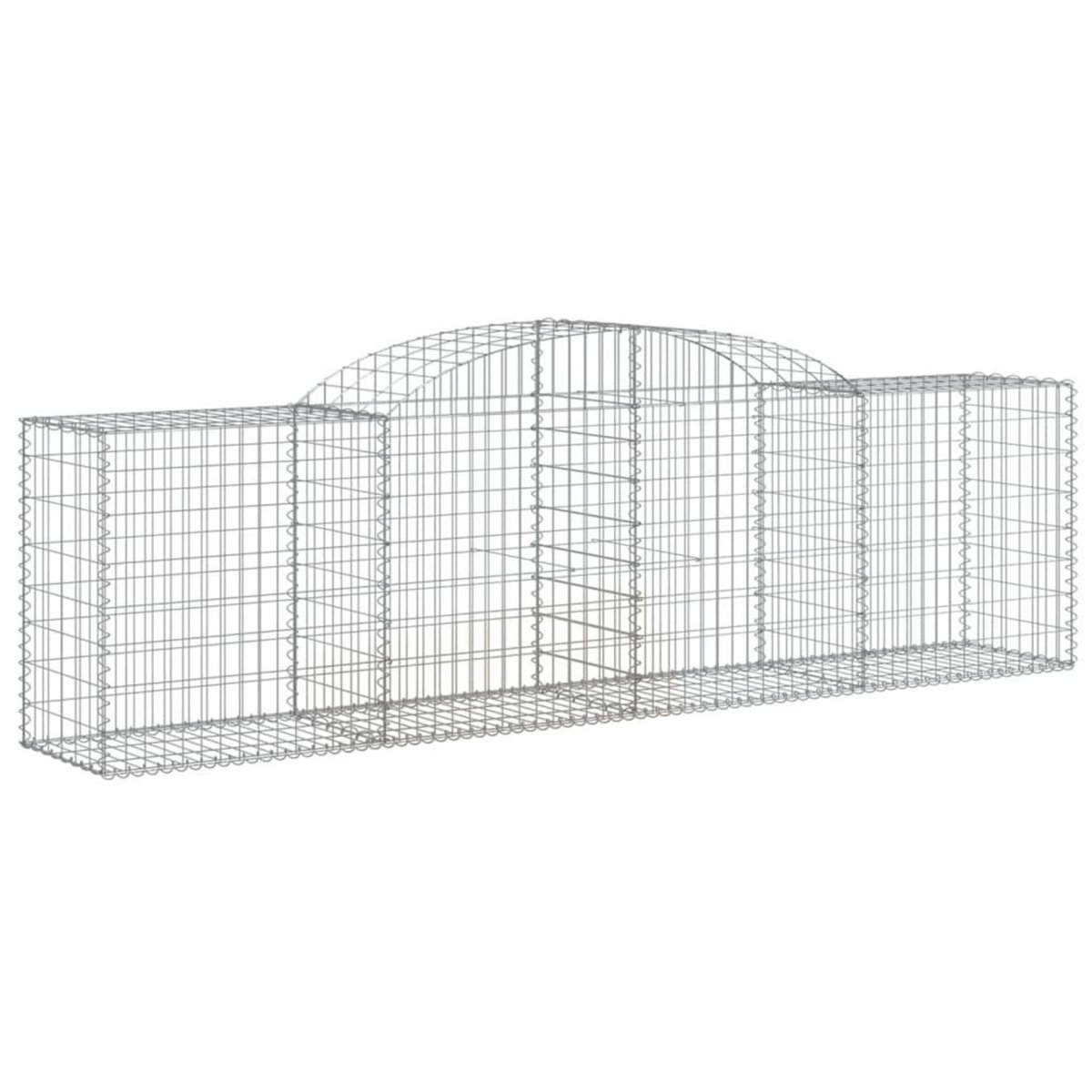 VIDAXL Paniers a gabions arques 15 pcs 300x50x80/100 cm fer galvanise