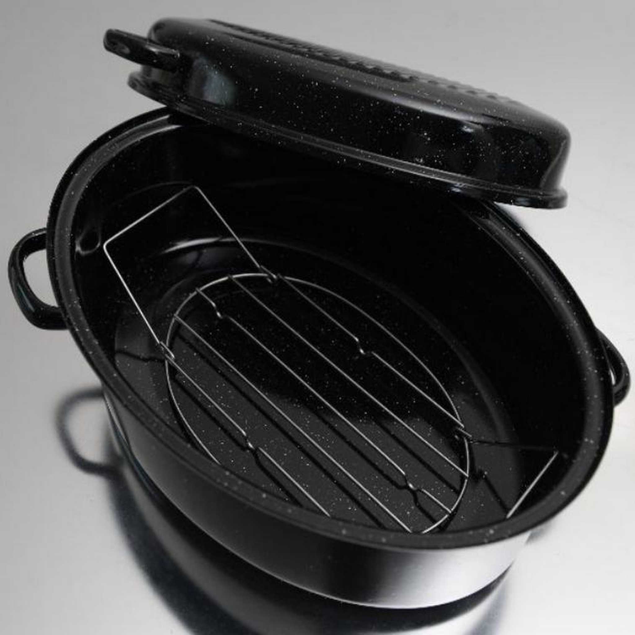 Voir la diapositive 2 : Kochstar Daubière en acier émaillé 34cm noir - k32711034