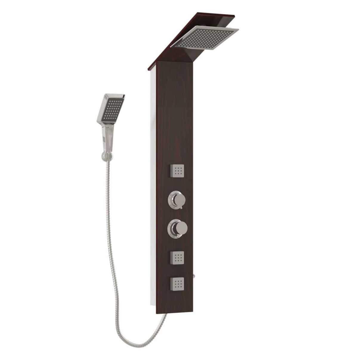 VIDAXL Systeme de panneau de douche Verre Marron