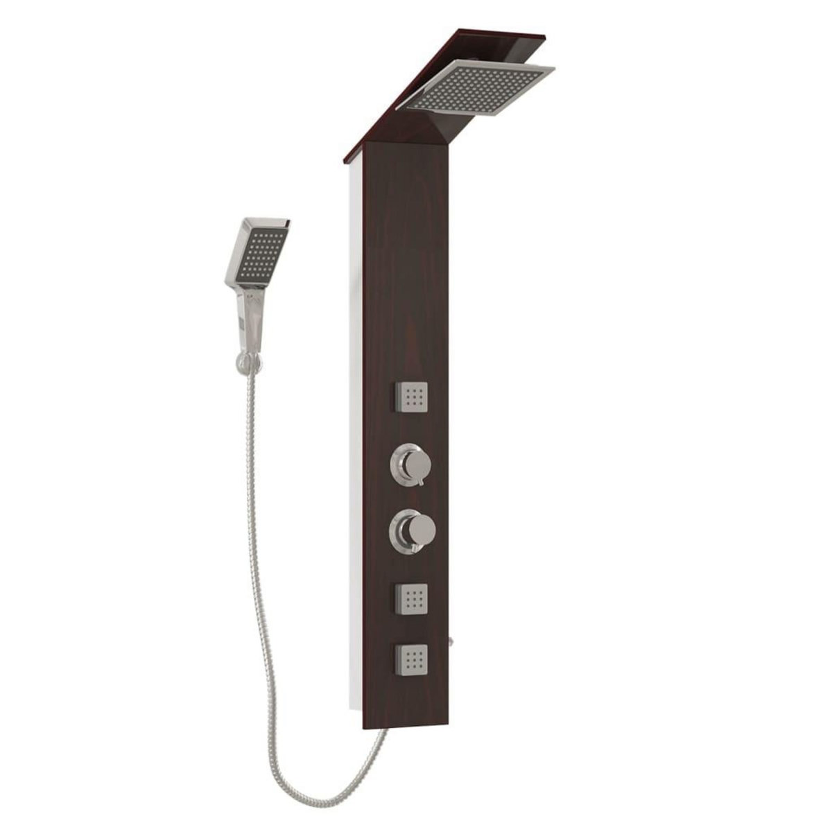 VIDAXL Systeme de panneau de douche Verre Marron