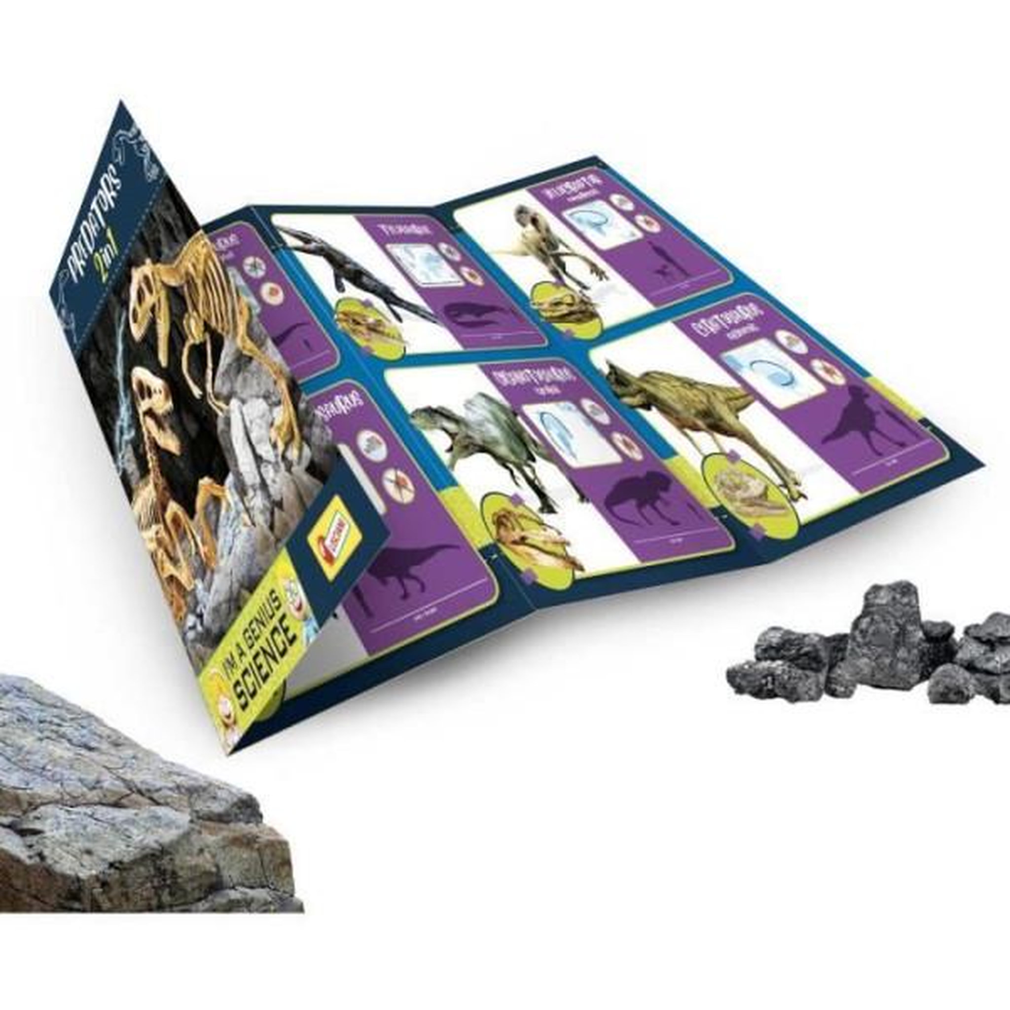 Voir la diapositive 4 : LISCIANI GIOCHI Prédateurs 2 en 1 - Kit Scientifique - I'M A GENIUS - Deux blocs a creuser