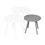 Proloisirs Table basse - MASSAÏ - Acier époxy - Ø40 cm - Gris