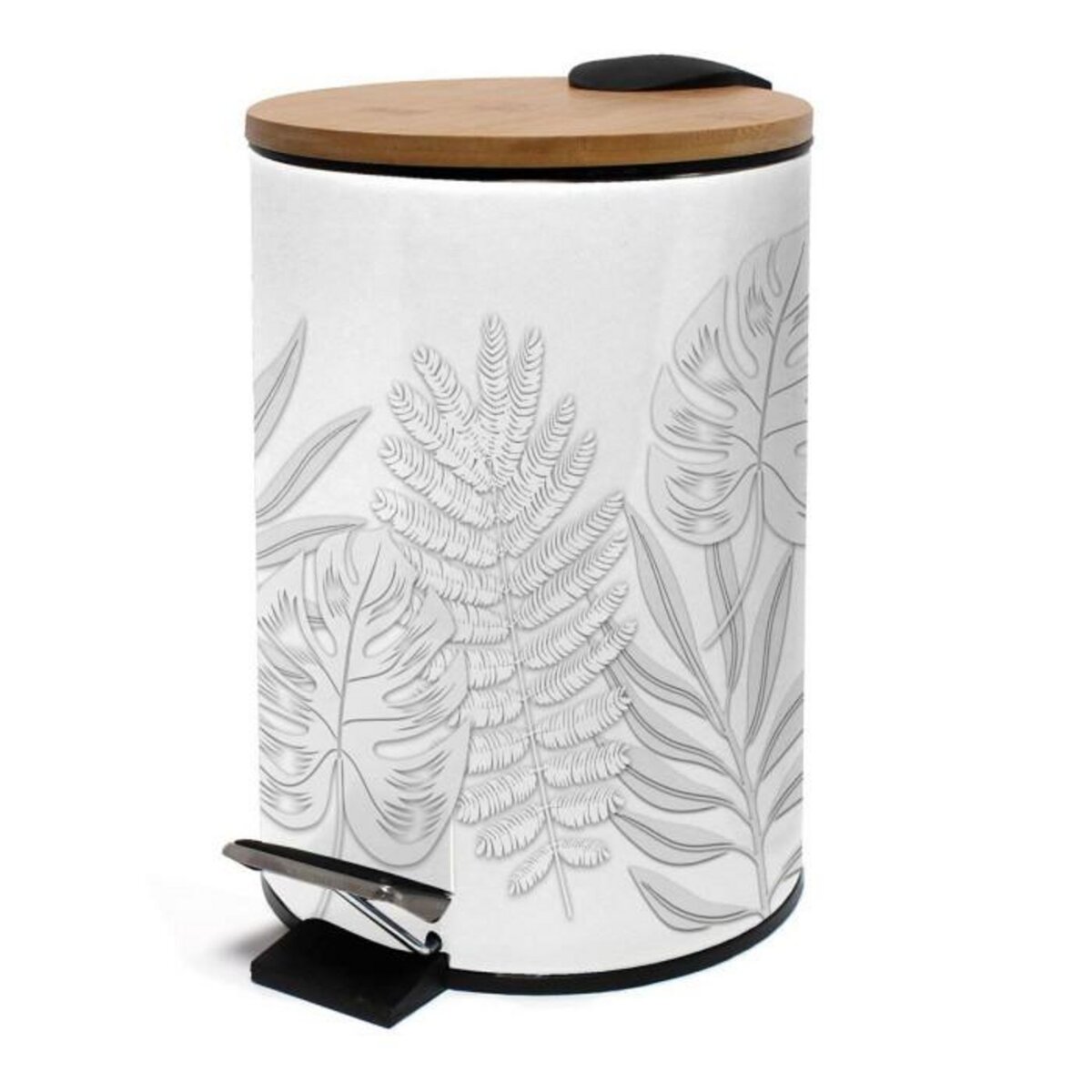 Paris Prix Poubelle à Pédale Imprimé  Amber  3L Gris