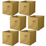 Voir la diapositive 1 : TOILINUX Lot de 6 cubes de rangement pliables en tissus avec poignée