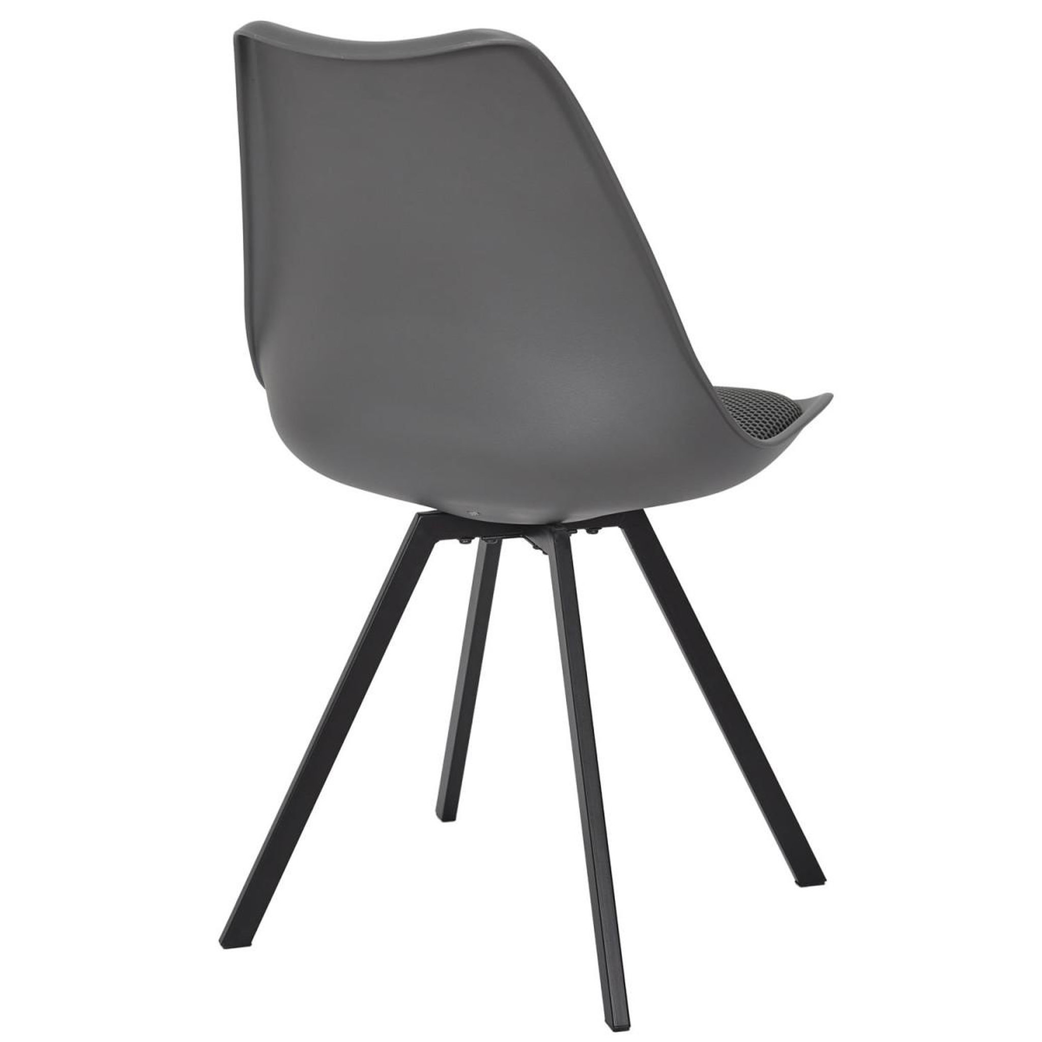 Voir la diapositive 5 : The Home Deco Factory Lot de 4 chaises avec coussin  atome  82cm gris