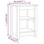Voir la diapositive 6 : VIDAXL Tables de chevet 2 pcs Blanc 40x35x55 cm Bois de pin solide