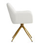 Voir la diapositive 3 : HomeStyle4U Chaise de salle à manger lot 4 chaises blanc