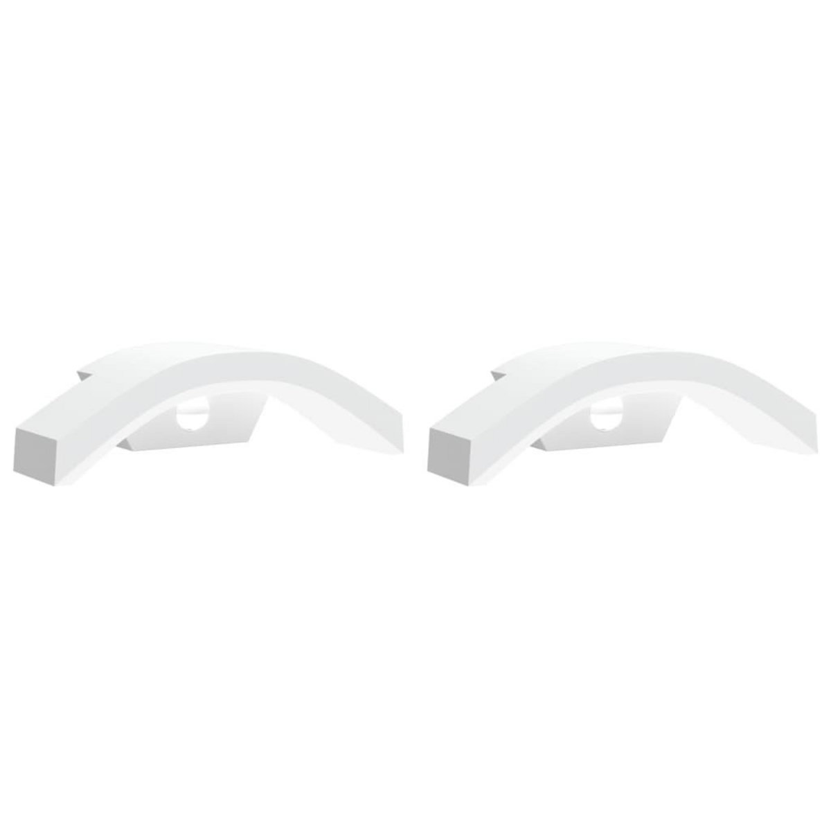 VIDAXL Appliques murales LED d'exterieur avec capteurs 2 pcs blanc