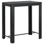 Voir la diapositive 5 : VIDAXL Ensemble de bar jardin 5 pcs noir poly rotin/bois massif acacia