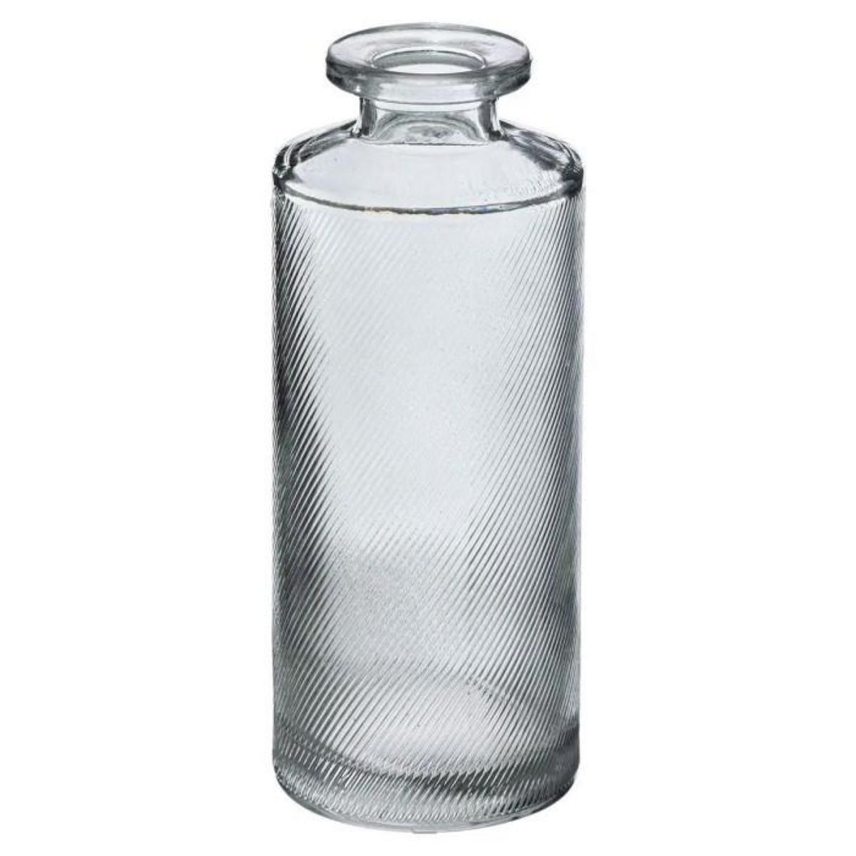 ATMOSPHERA Lot de 3 Soliflores Design  Verre Strié  13cm Vert