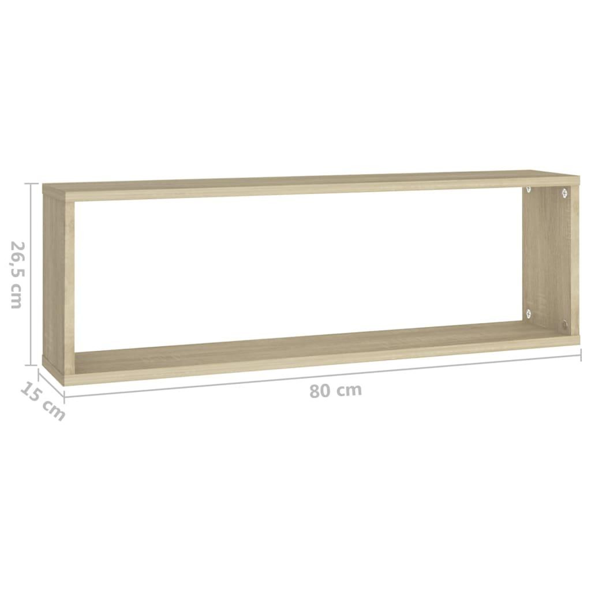 Voir la diapositive 6 : VIDAXL Etageres cube murales 2 pcs chene sonoma bois d'ingenierie
