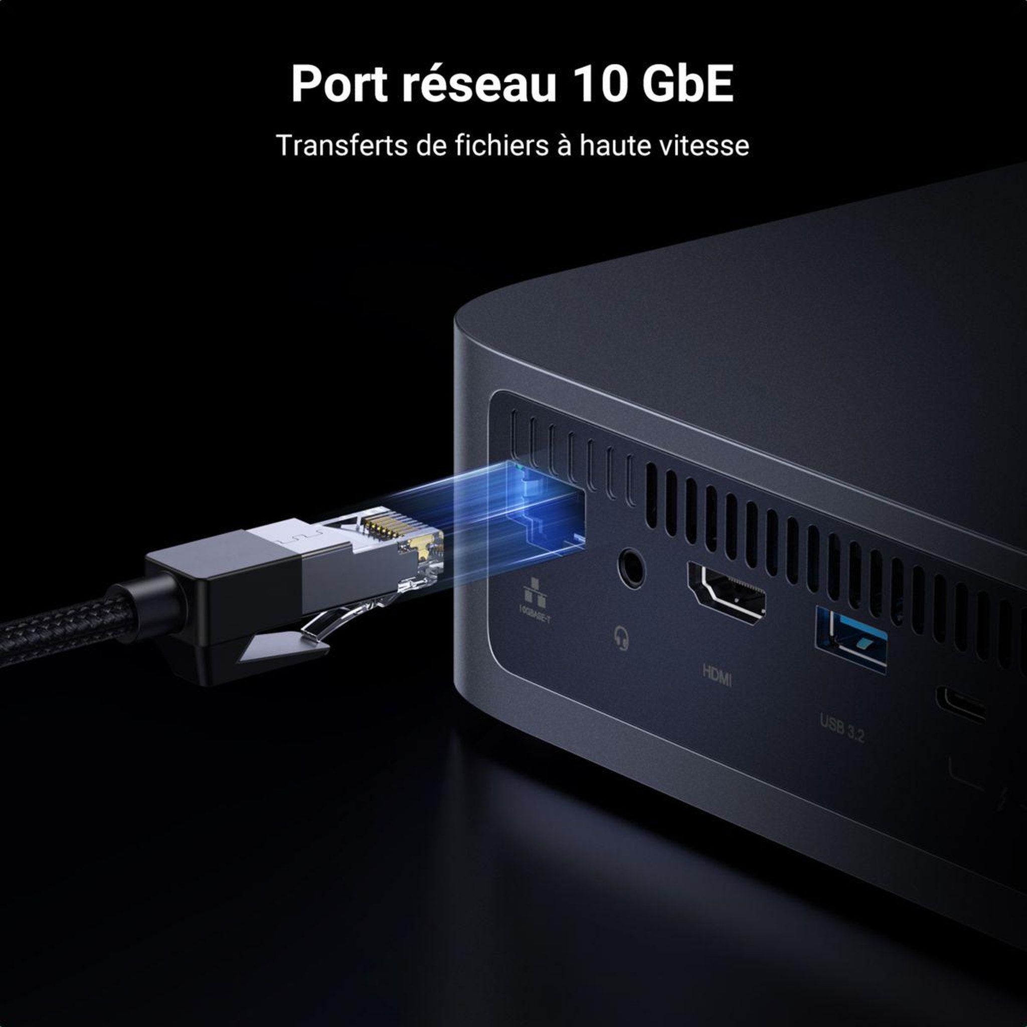 Voir la diapositive 5 : UGREEN Serveur nas dxp480t plus gris anodisé