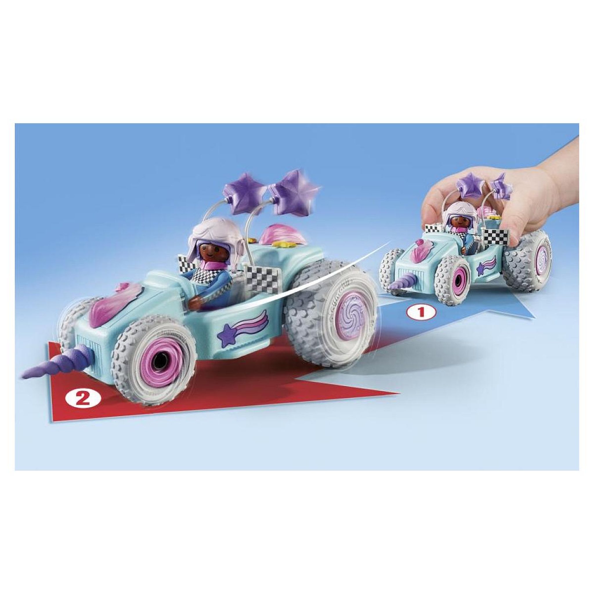 Voir la diapositive 4 : PLAYMOBIL J71635 Funstars jeune fille licorne et kart