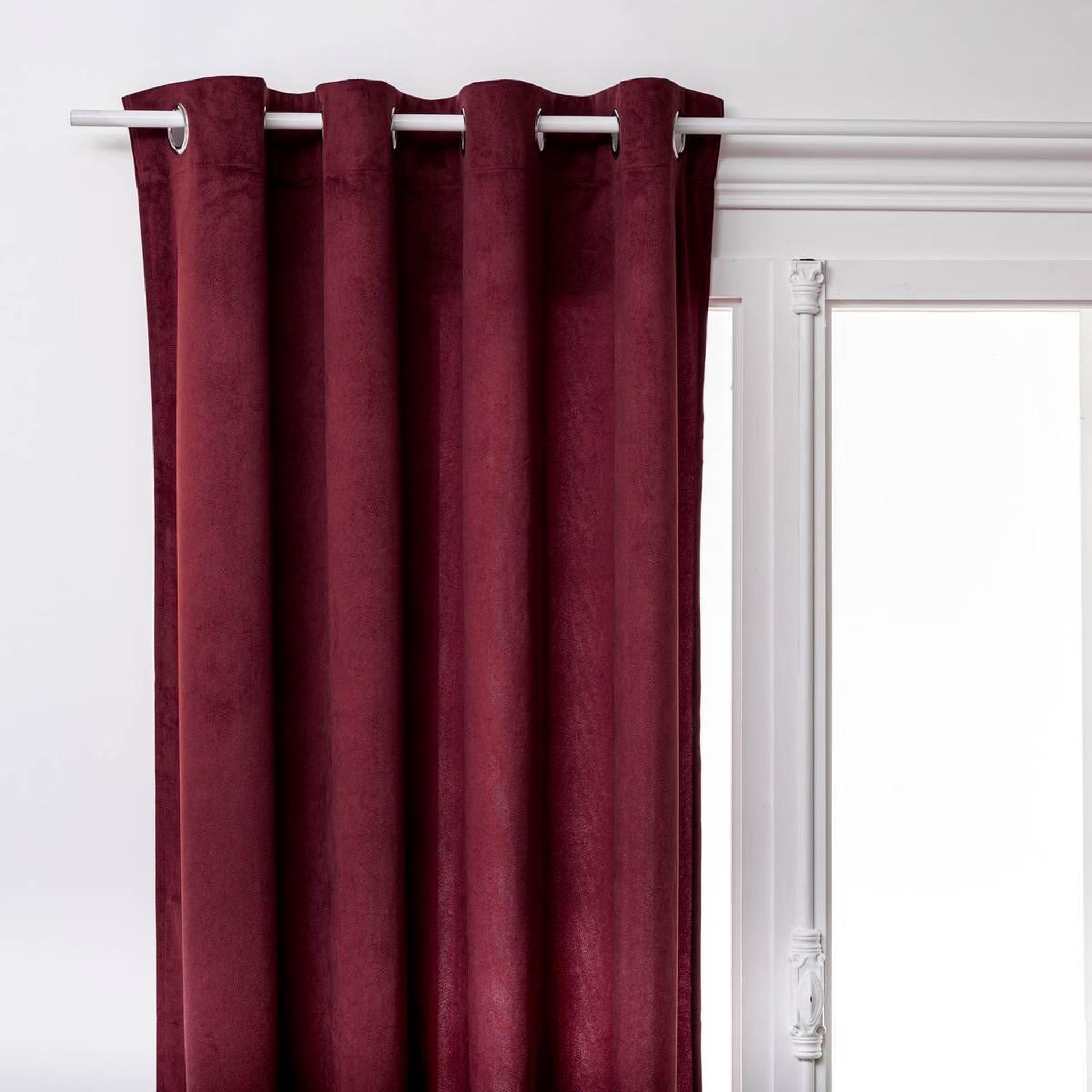 ATMOSPHERA Rideau tamisant  lilou  140x260cm rouge grenat
