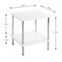 Voir la diapositive 2 : Paris Prix Table d'Appoint Design  Cromo  45cm Blanc & Argent