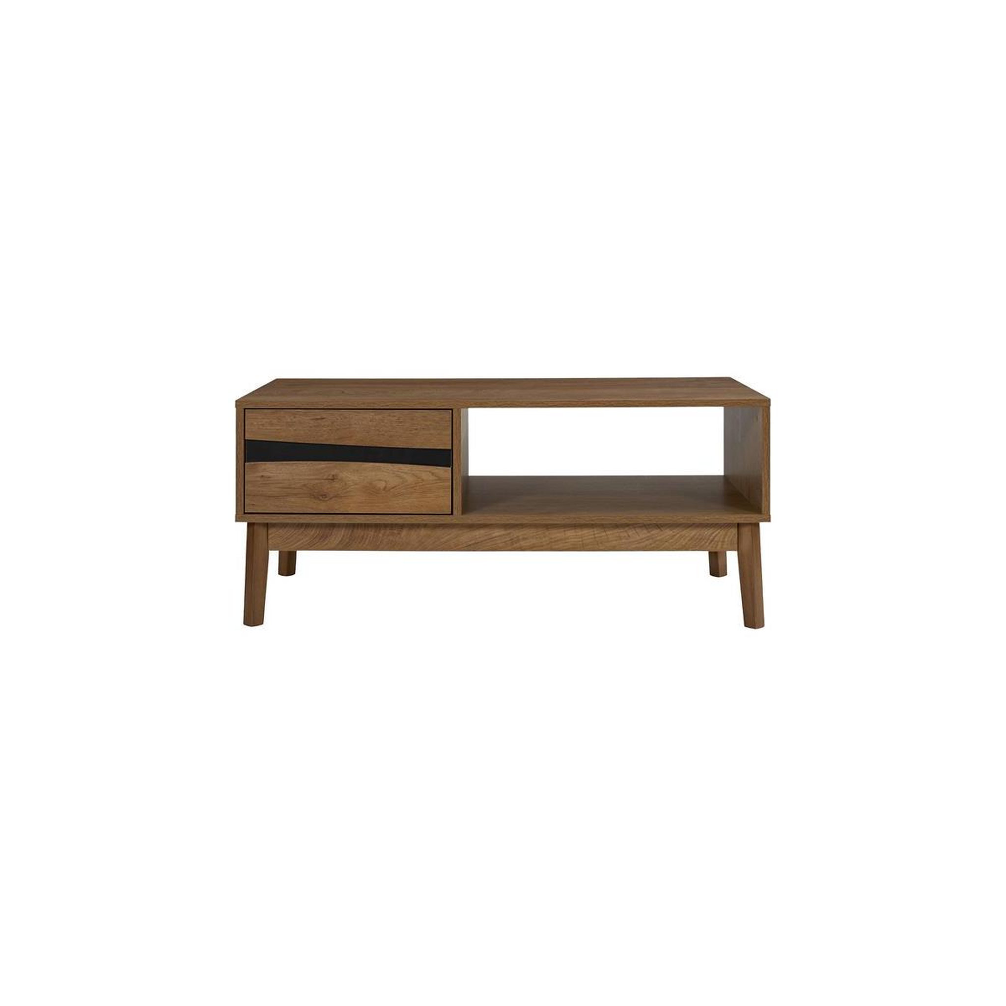 Voir la diapositive 2 : The Home Deco Factory Table Basse Avec Tiroir  Forest  100cm Marron