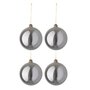 Voir la diapositive 1 : Paris Prix Lot de 4 Boules de Noël Design  Lisse  28cm Gris