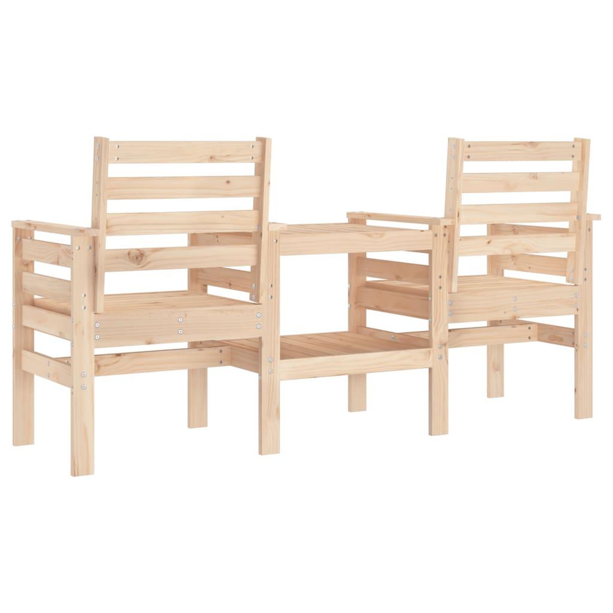 Voir la diapositive 5 : VIDAXL Banc de jardin avec table 2 places bois de pin massif