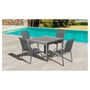 Voir la diapositive 1 : Inkazen Table de jardin extensible - 6/8 places - Aluminium - Gris