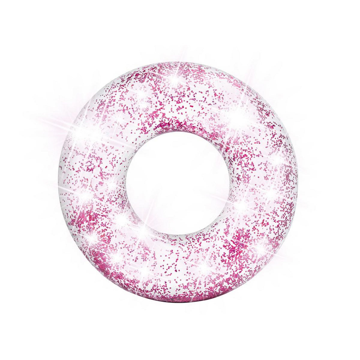 INTEX Bouée gonflable Paillettes Rose Ø 119 cm - Intex