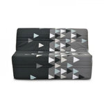 MARKET24 Banquette-lit BZ - Joe - Tissu Gris et noir - 2 places - L143 x P97 x H89cm - Matelas 9cm